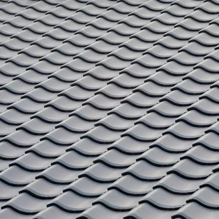 Gray tile roofing.