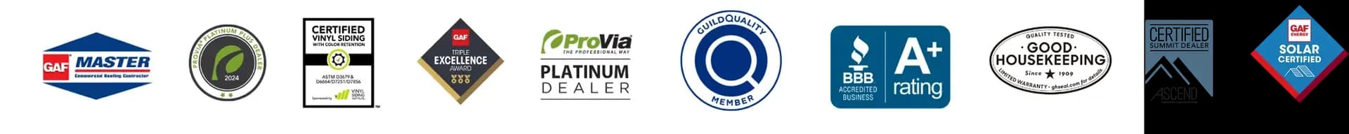 A banner of several trusted brands, awards, and associations.